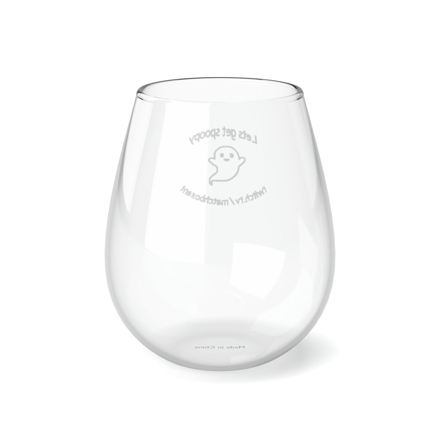 Lets Get Spoopy Stemless Wine Glass, 11.75oz