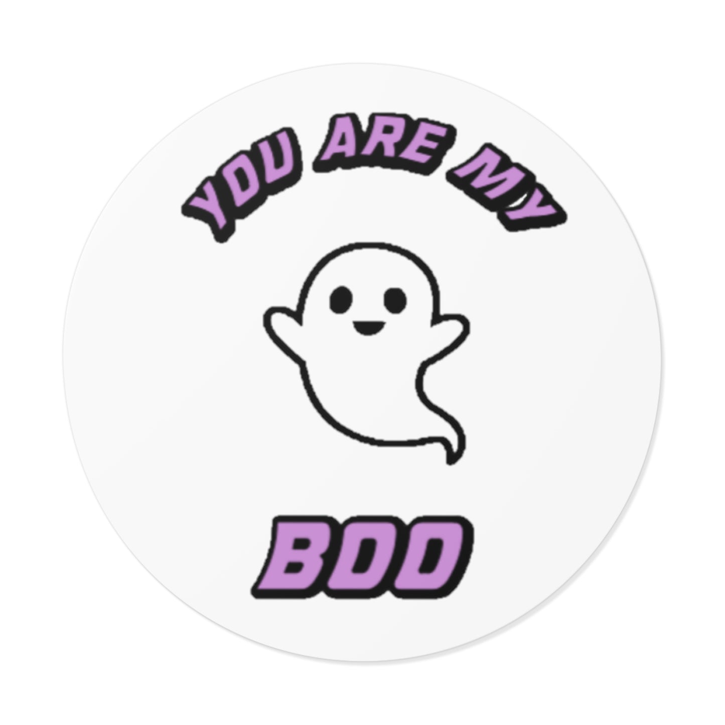 My Boo Round Vinyl Stickers