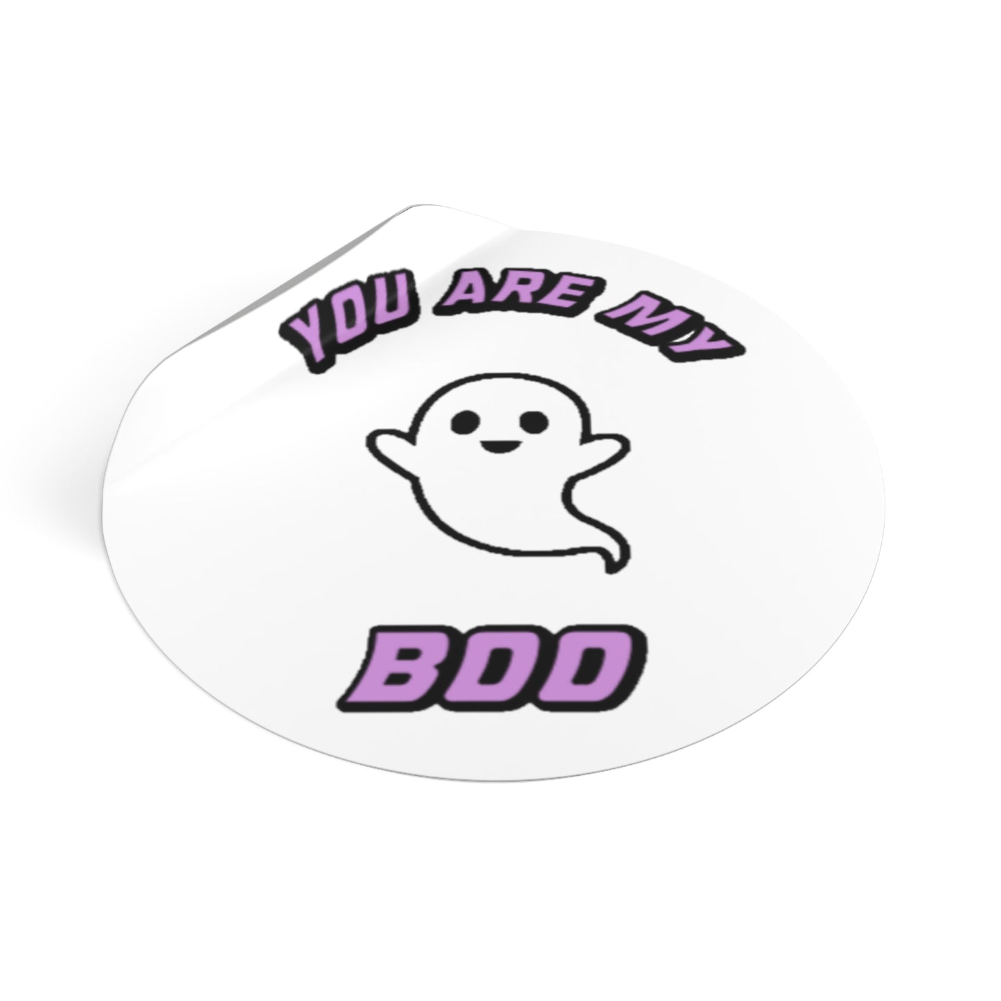 My Boo Round Vinyl Stickers